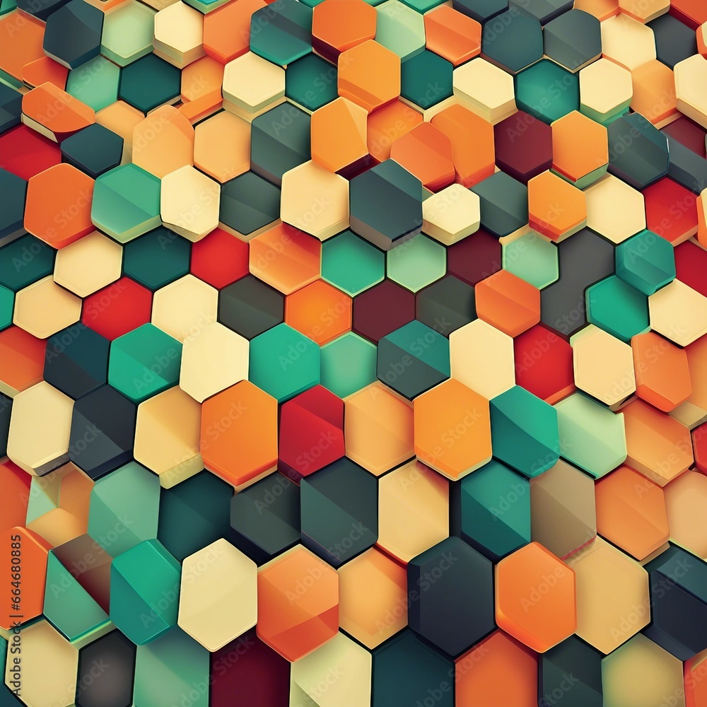 colorful hexagon pattern illustration background colorful hexagon pattern illustration background