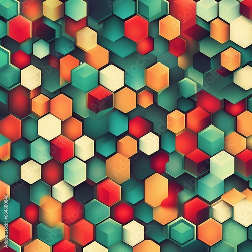 colorful hexagon pattern illustration background