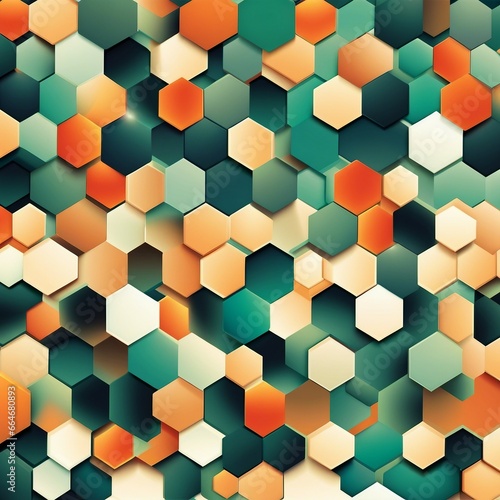 colorful hexagon pattern illustration background