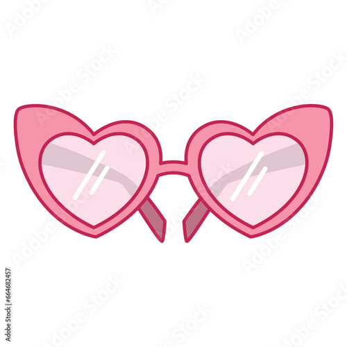 Isolated colored trending eyeglasses icon Vector