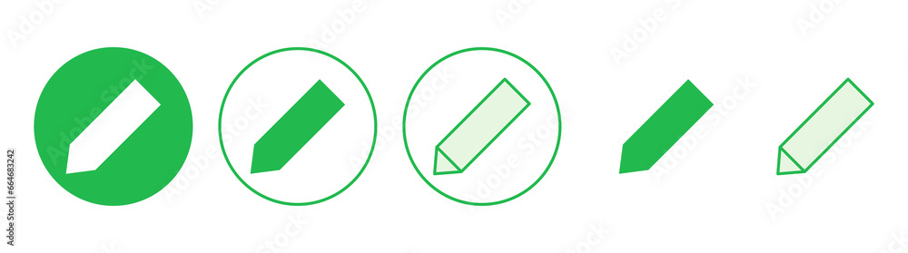 Pencil icon set. pen symbol. edit icon vector Pencil icon set. pen symbol. edit icon vector