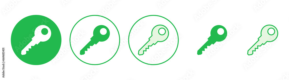 Key icon set. Key vector icon. Key symbol Key icon set. Key vector icon. Key symbol