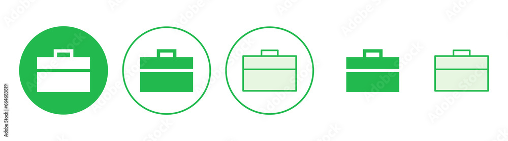 Briefcase icon set. suitcase icon. luggage symbol. Briefcase icon set. suitcase icon. luggage symbol.