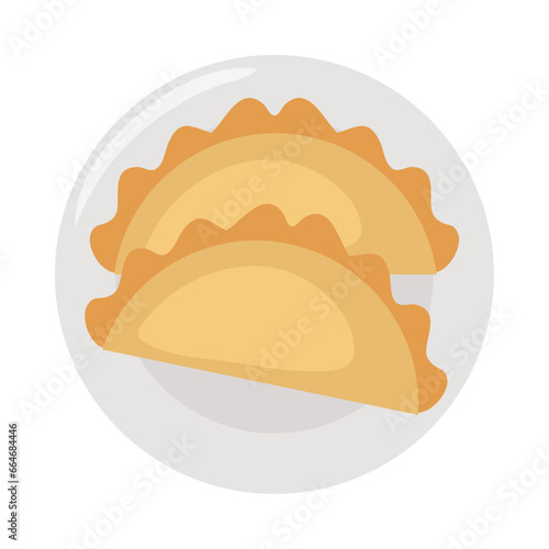chilean empanadas illustration