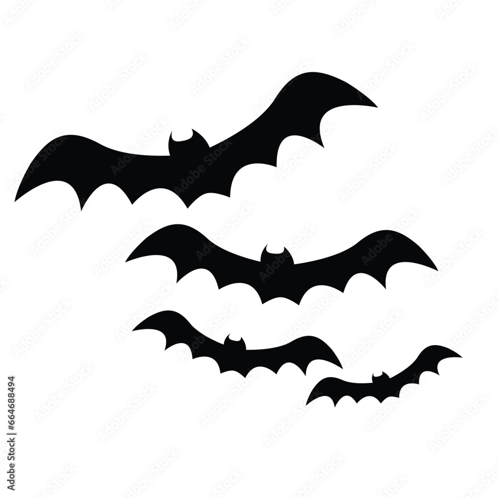 bats halloween icon silhouette vector bats halloween icon silhouette vector