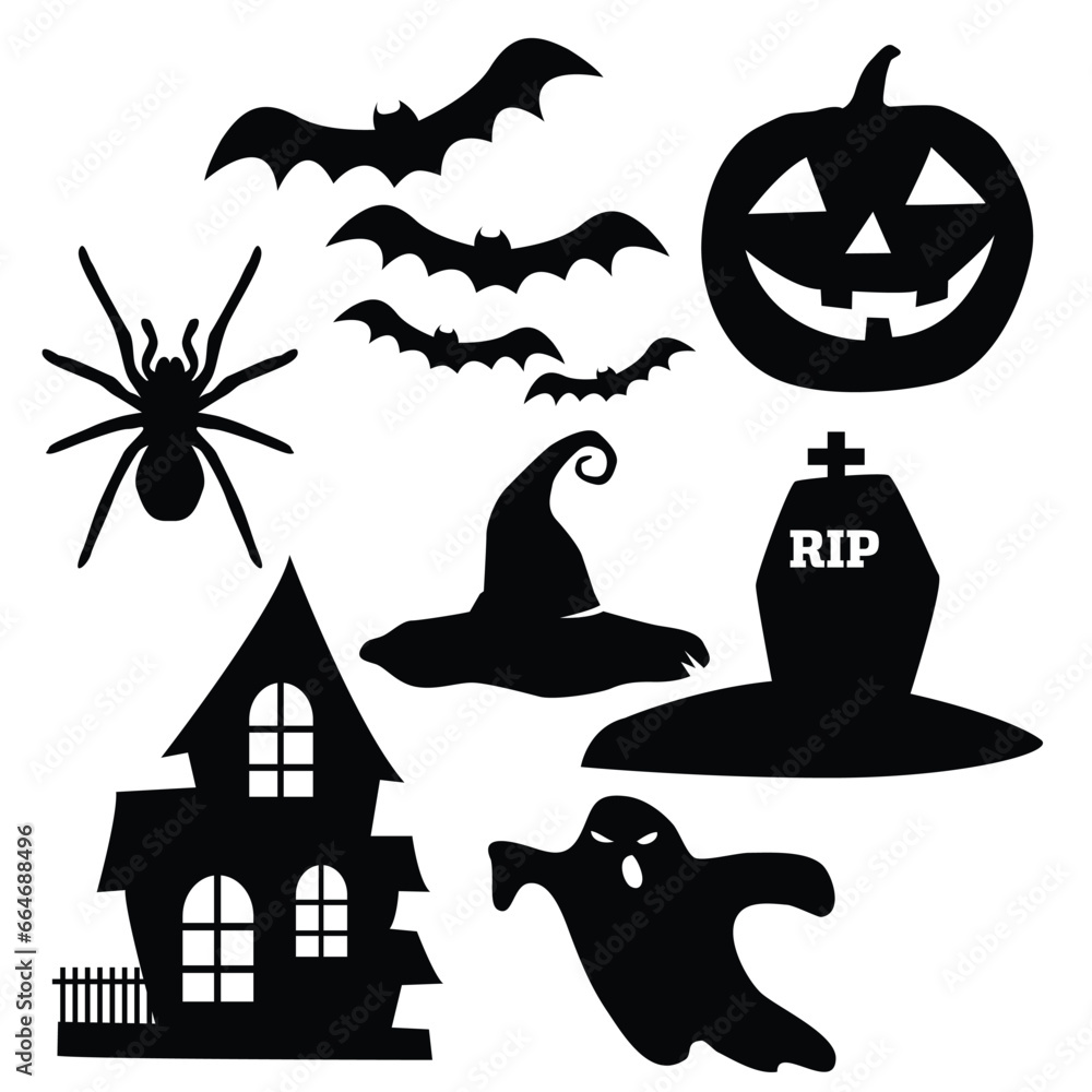Obraz premium hallowen elements icon vector design