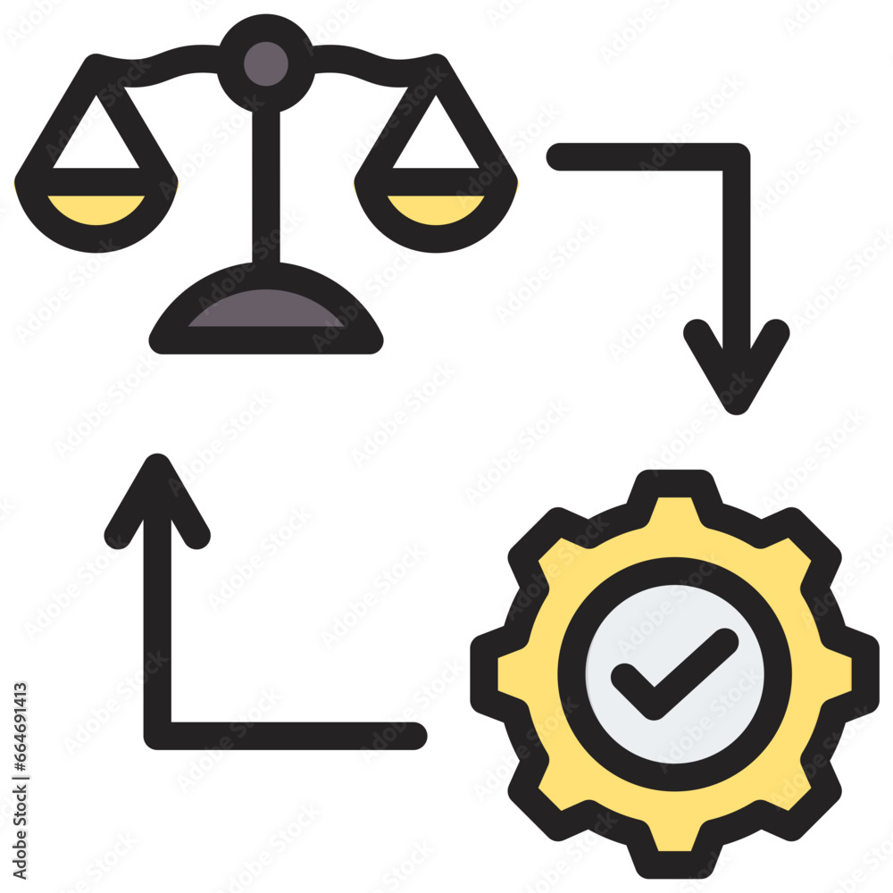 Ethics And Compliance Outline Color Icon Ethics And Compliance Outline Color Icon