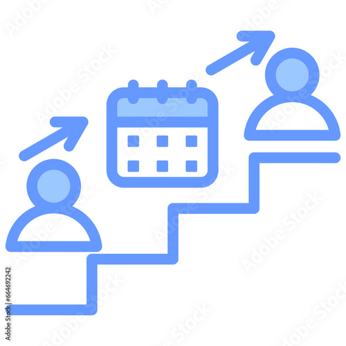 Succession Planning Blue Icon