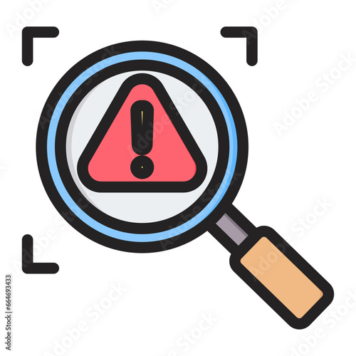 Problem Framing Outline Color Icon