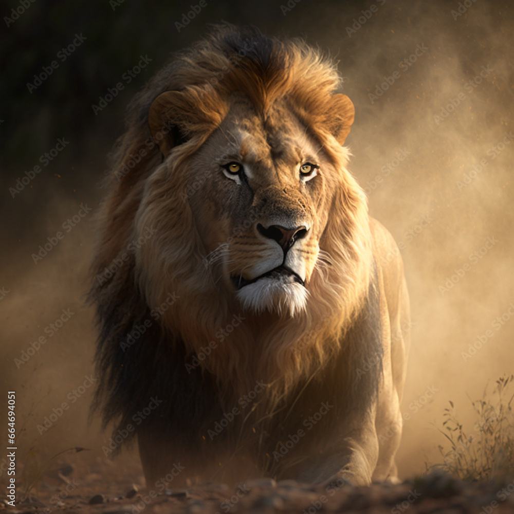 何かを見つめるライオン②| lion Gazing at Something② - Generative AI 何かを見つめるライオン②| lion Gazing at Something② - Generative AI