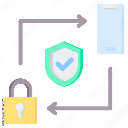 Two Factor Authentication Flat Icon