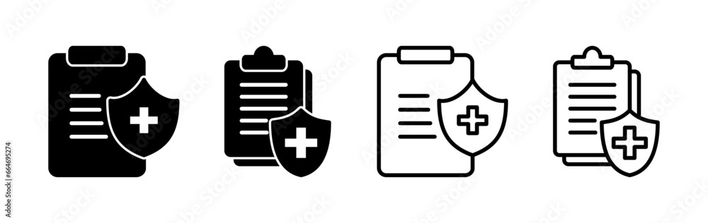 Obraz premium Health insurance icon vector. medical insurance icon