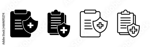 Health insurance icon vector. medical insurance icon