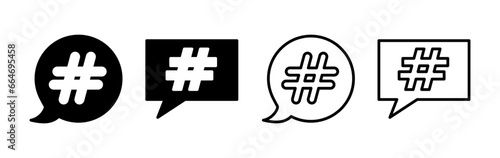 Hashtag icon vector. hashtag simbols