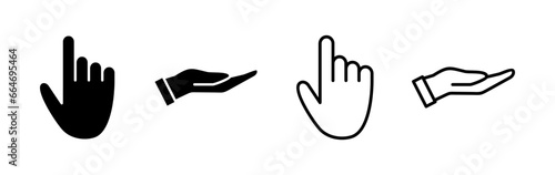 Hand icon vector. hand symbols. palm