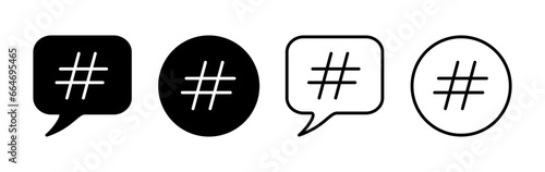 Hashtag icon vector. hashtag simbols