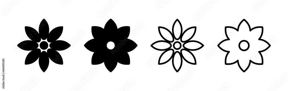 Flower icon vector. floral icon. flower logo Flower icon vector. floral icon. flower logo