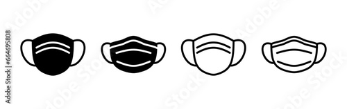Face mask icon vector. medical Face Mask icon.