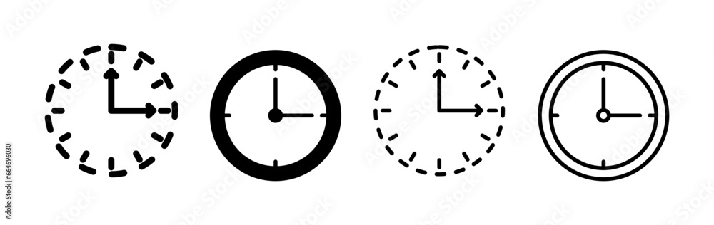 Clock icon. Time icon vector. Clock icon in trendy flat style isolated Clock icon. Time icon vector. Clock icon in trendy flat style isolated