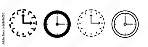 Free Download Clock icon. Time icon vector. Clock icon in trendy flat style isolated - GFXLoad