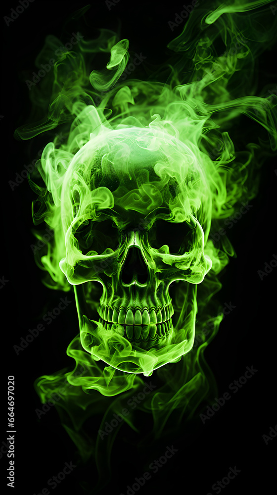 Fototapeta premium Skulls with Smoke