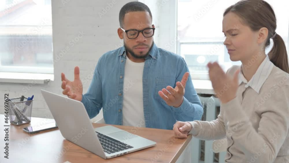Business People Reacting to Loss in Office Business People Reacting to Loss in Office