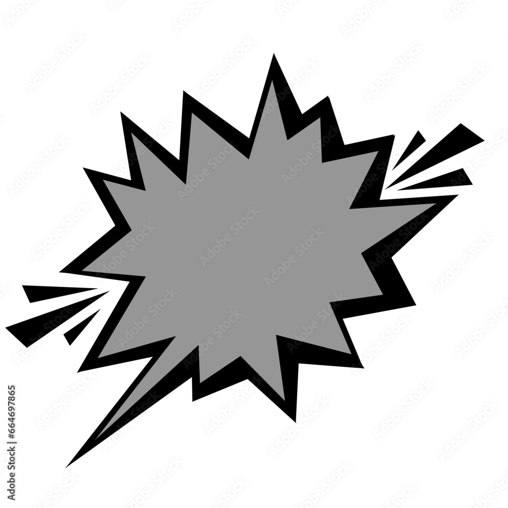 Boom Comic Shape Blank Black Boom Comic Shape Blank Black