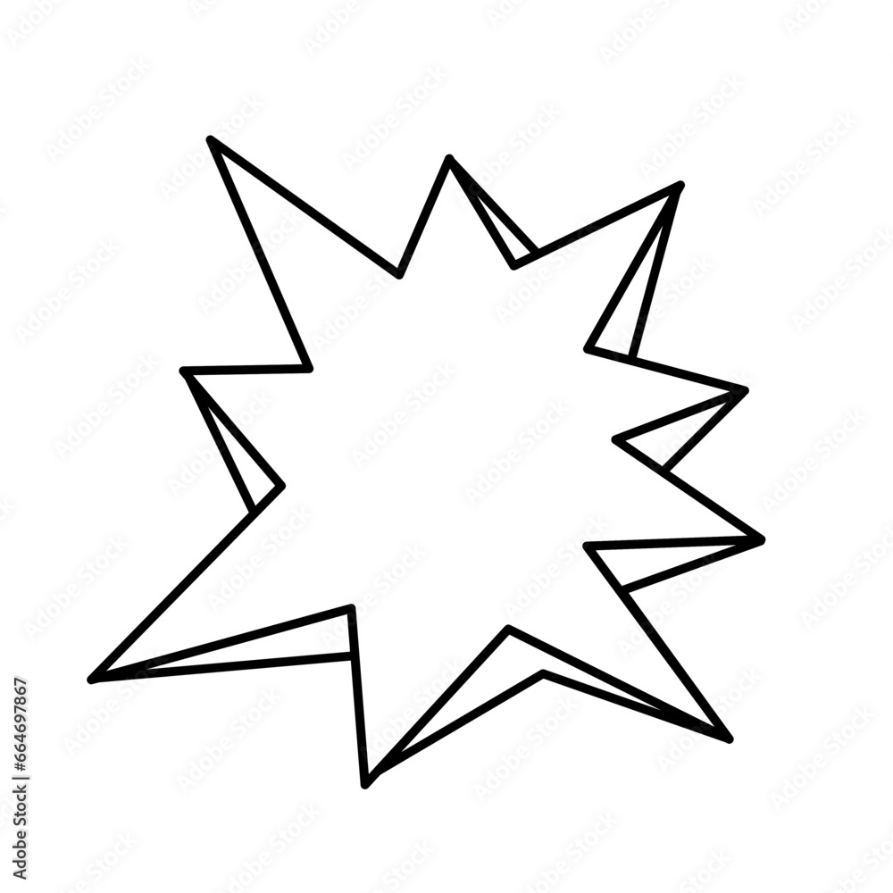 Boom Comic Lines Shape Vector Boom Comic Lines Shape Vector