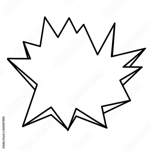 Boom Comic Lines Shape Vector 