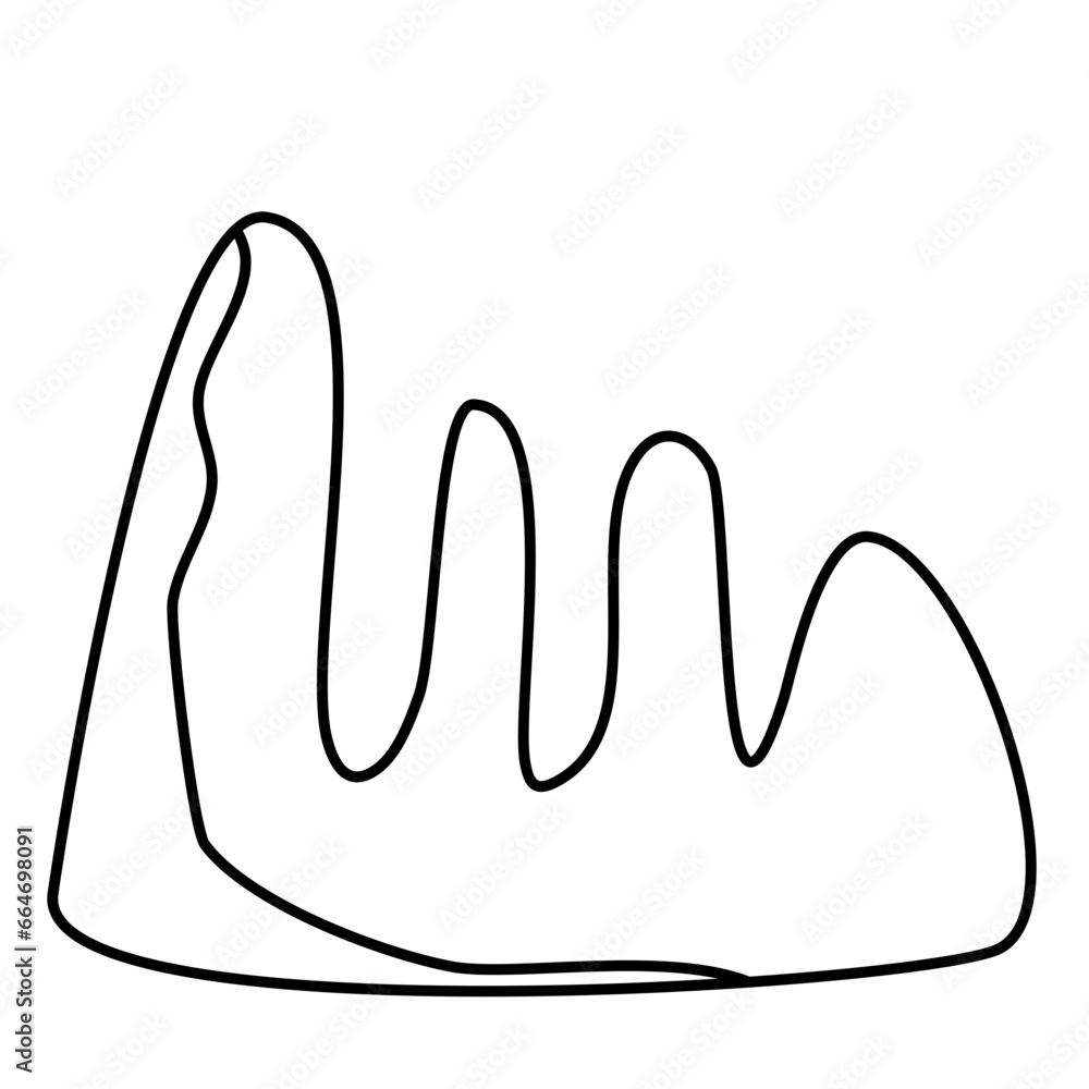 Obraz premium cute mountain hill cartoon vector