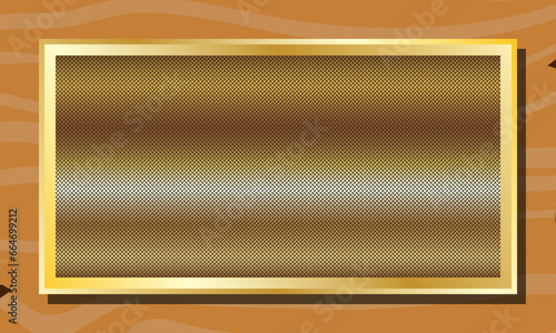 Golden luxury label on wooden planks. blank space.