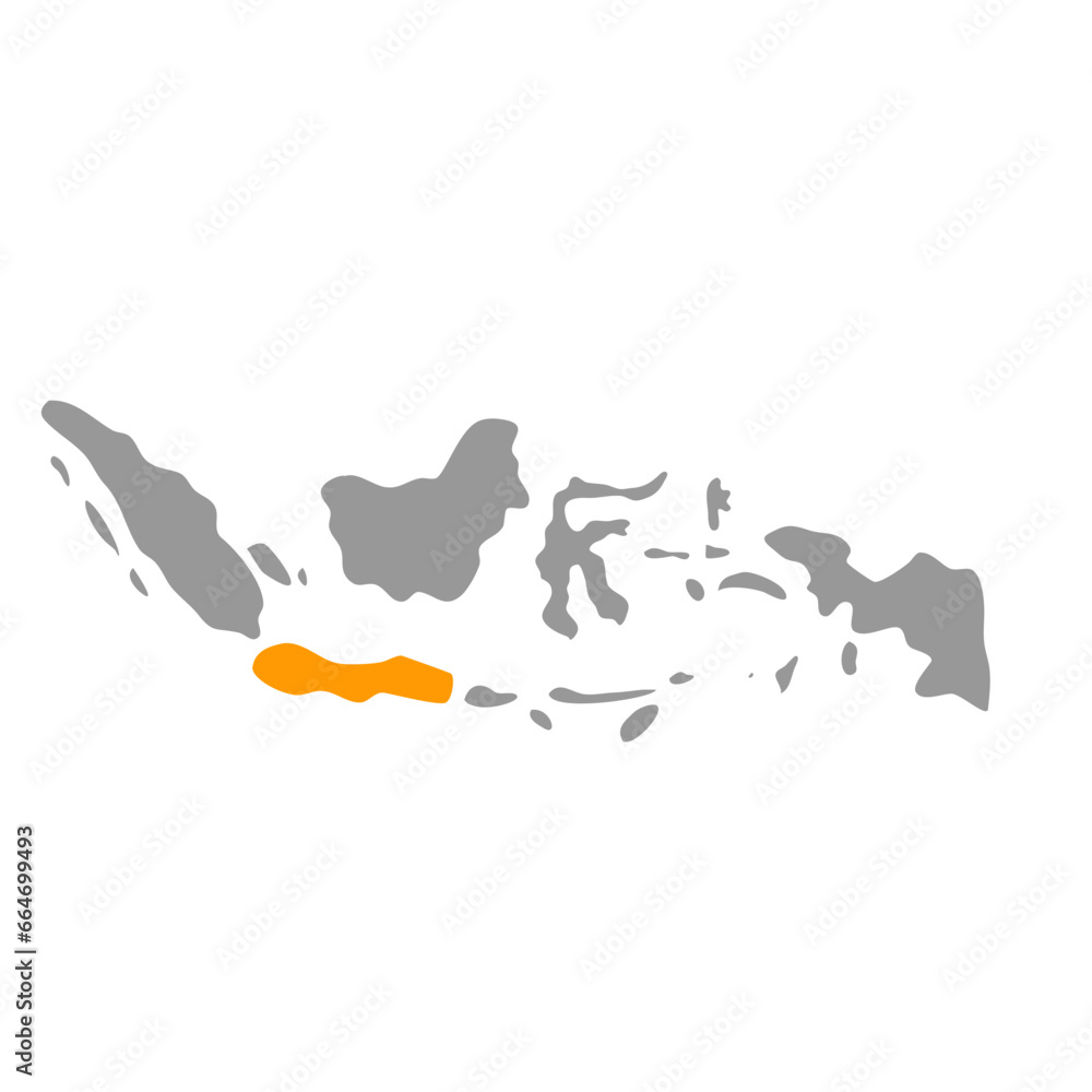 Fototapeta premium republic of indonesia map vector 