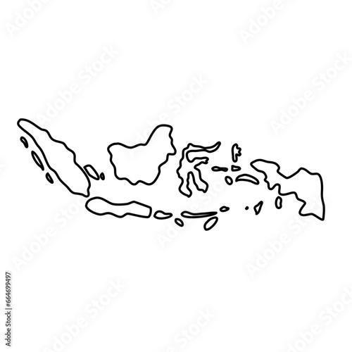 republic of indonesia map vector 