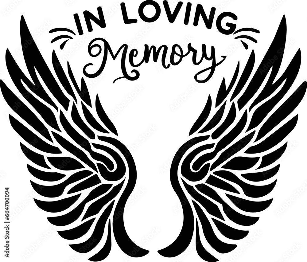 Obraz premium In loving memory svg frame