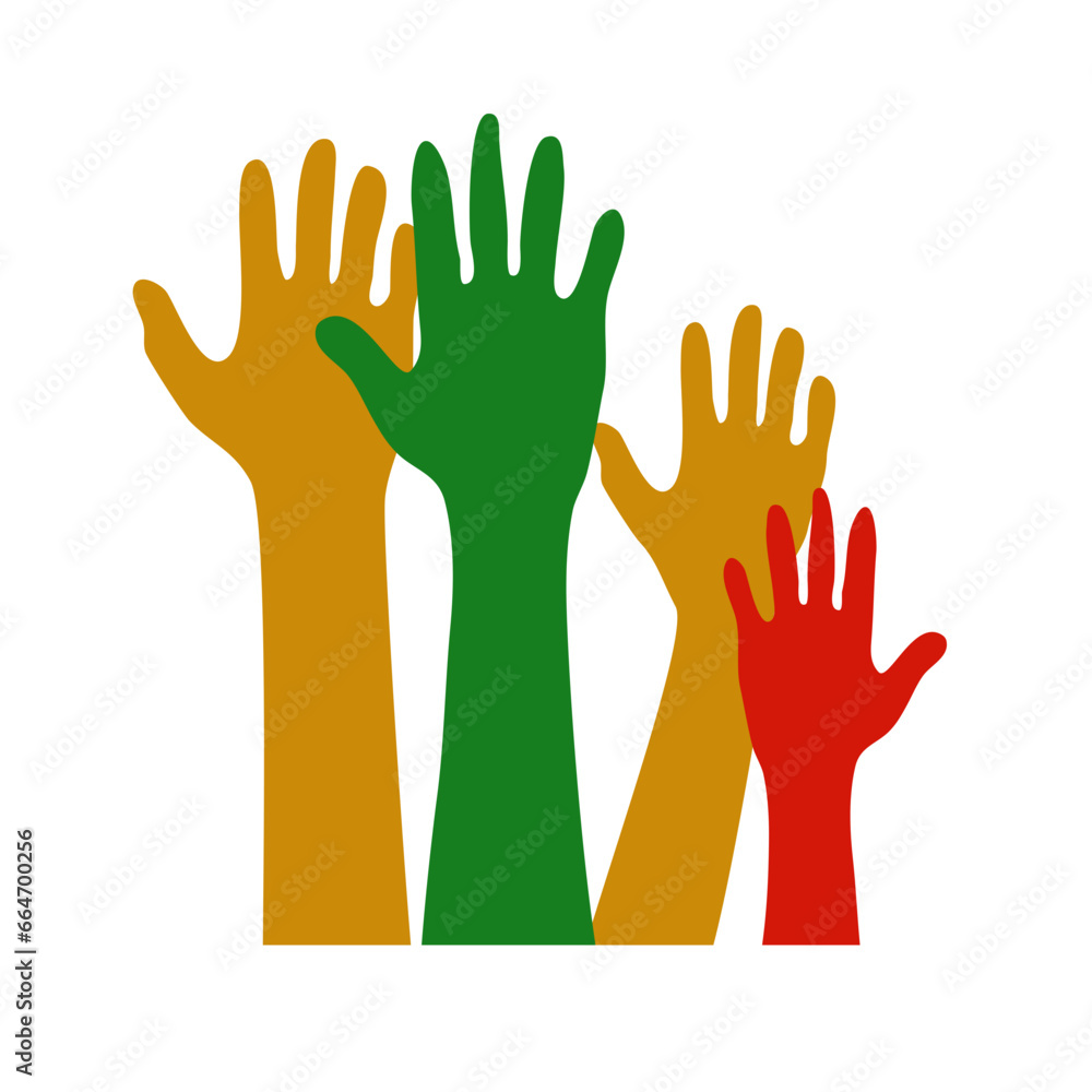 Fototapeta premium Freedom and emancipation hand vector 