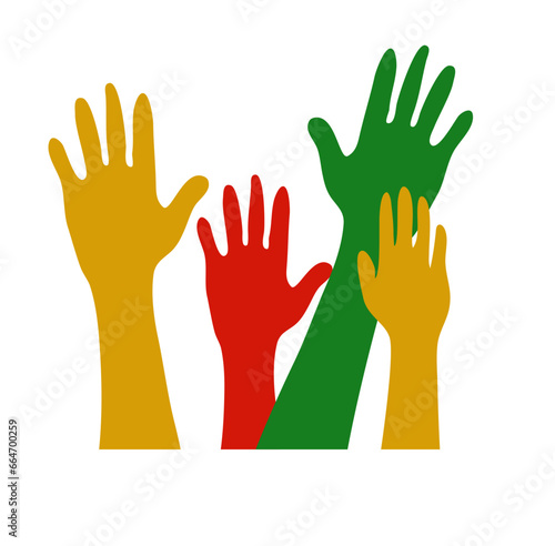 Freedom and emancipation hand vector 