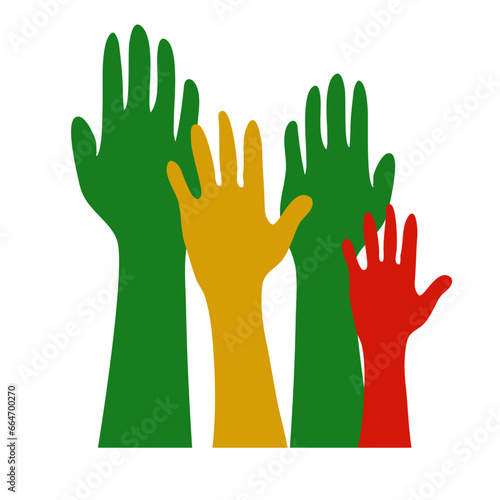 Freedom and emancipation hand vector 