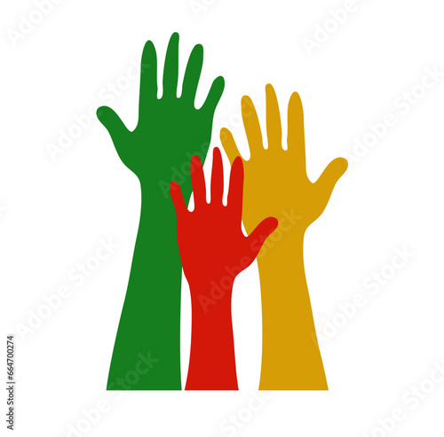 Freedom and emancipation hand vector 