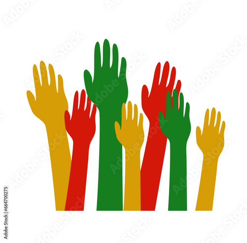 Freedom and emancipation hand vector 