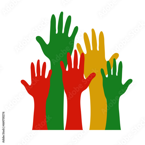 Freedom and emancipation hand vector 