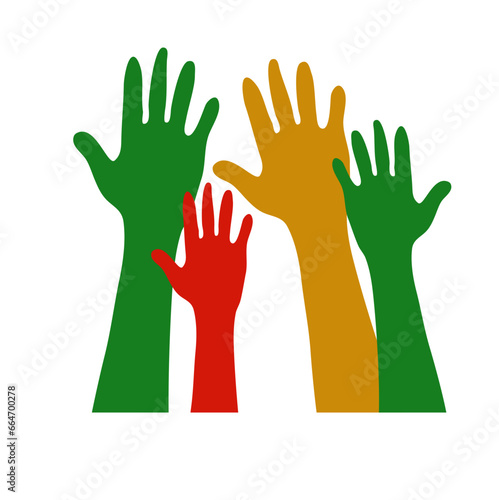 Freedom and emancipation hand vector 