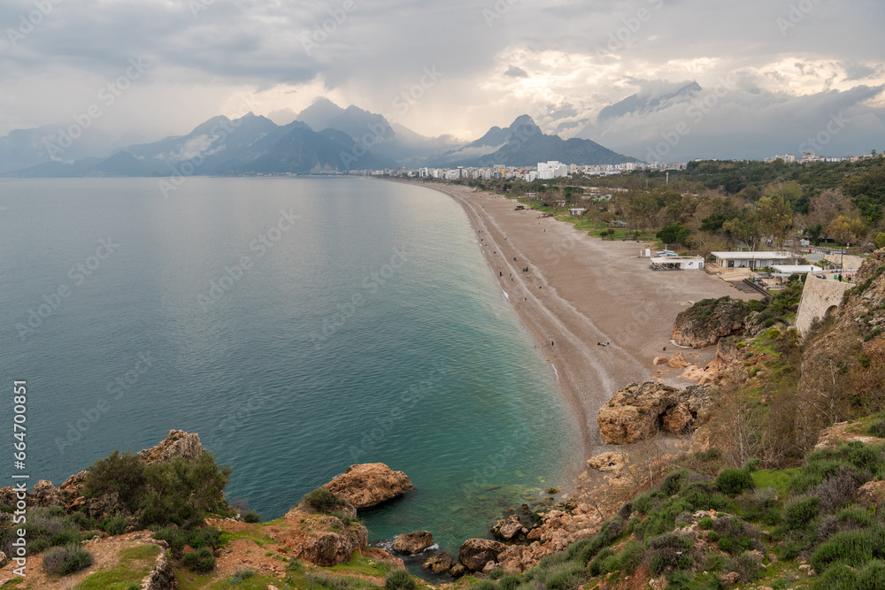 Obraz premium Konyaalti Beach in Antalya, Turkey.
