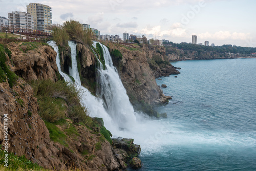 Lower Duden Waterfall in Lara neighbourhood of Antalya, Turkey.