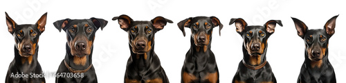 Foto Set of Doberman dog breed