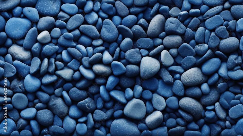 Small naturally polished blue rock pebbles Small naturally polished blue rock pebbles