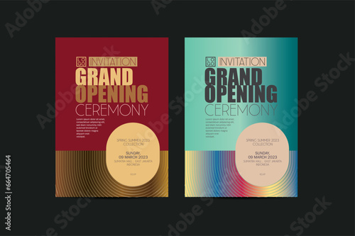 Grand Opening Hologram Invitation Vector