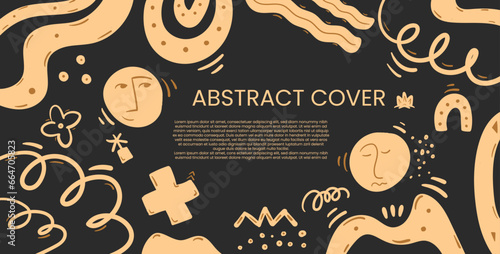 Free vector hand drawn flat abstract shapes collection (ID: 664705823)