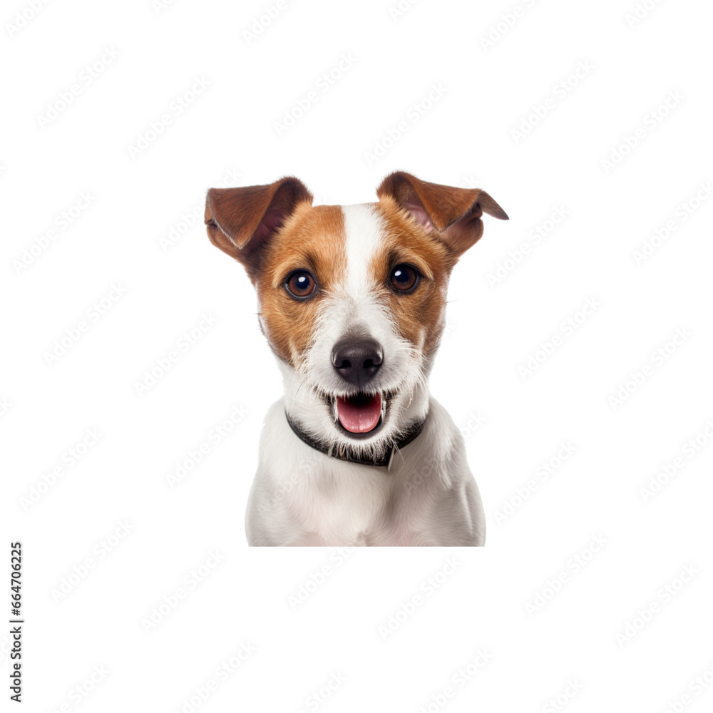 Jack Russell Terrier dog breed no background
