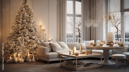 New Year s interior in a modern apartment
