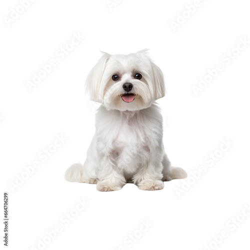 Maltese dog breed no background